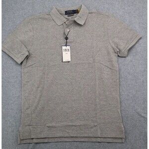 Polo Ralph Lauren Custom Slim Fit Pique Polo Men's M Heather Gray NWT